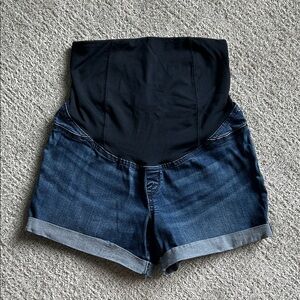 Women's Maternity Blue Denim Shorts